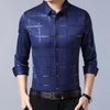 Men Casual Spring Luxury Plaid Long Sleeve Slim Shirt Shirtsocial Fashions Mens Male High Quality Big Size Office-wear Clothing