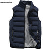 Mens Jacket Sleeveless Vest Winter Fashion Casual Slim Coats Brand Clothing Cotton-Padded Men's Vest Men Waistcoat Big Size 666