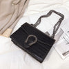2019 New Shoulder Bag Chains Messenger Bag Fashion Girls Casual Handbag Simple Leisure Personality Small Square Women Bag