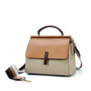 BISONJS Genuine Leather Luxury Handbags Women Bags Designer Large Capacity Female Messenger Bag Patchwork Shoulder Bag B1811