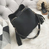 vip Fashion Scrub Women Bucket Bag Vintage Tassel Messenger Bag High Quality Retro Shoulder Bag Simple Crossbody Bag Tote