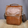 Quality Original Leather Male Casual Shoulder Messenger bag Cowhide Fashion Cross-body Bag 8