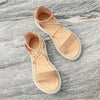 Women Faux Suede Sandals Fashion Summer Shoes Woman Flat Sandals Rope Lace Up Gladiator Sandals Non-slip Beach Chaussures Femme