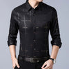 Men Casual Spring Luxury Plaid Long Sleeve Slim Shirt Shirtsocial  Fashions Mens Male High Quality Big Size Office-wear Clothing