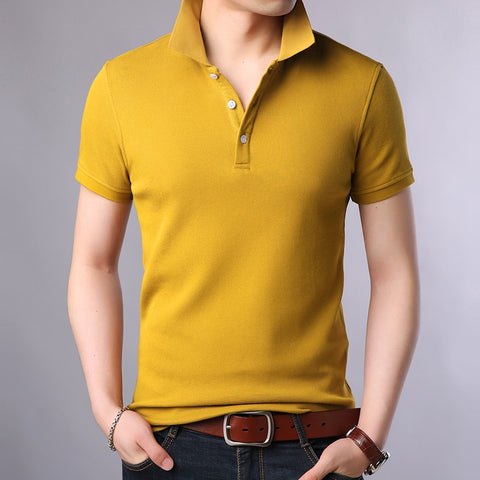 2020 New Fashion Brands Polo Shirt Men's 100% Cotton Summer Slim Fit Short Sleeve Solid Color Boys Polos Casual Mens Clothing