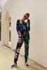 New Arrival Autumn Sexy Women Set Printed Round Neck Fashion Casual Suit Sexy Top Pants Two Piece Suit Women's Clothing