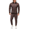 2020 Gentlemen Tracksuit men Fashion Sporting Suit Men Sets Brand Plaid Zipper Sweatshirt+Sweatpants Mens Clothing 2 Pieces Sets