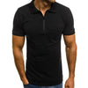 DIMUSI Men Polo Shirts Summer Men Casual Short Sleeve Polos Shirts Fashion Mens Slim Zipper Tops Tees Para Hombre Brand Clothing