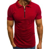 DIMUSI Men Polo Shirts Summer Men Casual Short Sleeve Polos Shirts Fashion Mens Slim Zipper Tops Tees Para Hombre Brand Clothing