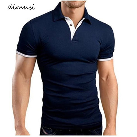 DIMUSI Men Tops Shirts Summer Fashion Men Short Sleeve Slim Polos Shirts Male Tops Tees Para Hombre Brand Clothing 5XL,YA910