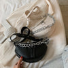 Silver Chain Design PU Leather Crossbody Bags For Women 2020 White Shoulder Messenger Handbags Small Chest Bag Travel