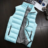 Mens Jacket Sleeveless Vest Winter Fashion Casual Slim Coats Brand Clothing Cotton-Padded Men's Vest Men Waistcoat Big Size 666