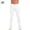 GINGTTO Jeans Men Elastic Waist Skinny Jeans Men 2020 Stretch Ripped Pants Streetwear Mens Denim Jeans Blue