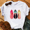 2019 New Fashion Graphic Print T Shirts Women Vogue Tshirts Casual Short Sleeves Tops Tees Feamle Clothing