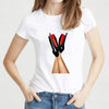 2019 New Fashion Graphic Print T Shirts Women Vogue Tshirts Casual Short Sleeves Tops Tees Feamle Clothing