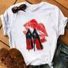 2019 New Fashion Graphic Print T Shirts Women Vogue Tshirts Casual Short Sleeves Tops Tees Feamle Clothing