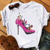 2019 New Fashion Graphic Print T Shirts Women Vogue Tshirts Casual Short Sleeves Tops Tees Feamle Clothing