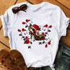 2019 New Fashion Graphic Print T Shirts Women Vogue Tshirts Casual Short Sleeves Tops Tees Feamle Clothing