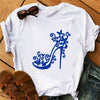 2019 New Fashion Graphic Print T Shirts Women Vogue Tshirts Casual Short Sleeves Tops Tees Feamle Clothing