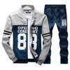 2020 New Men Sets Fashion Sporting Suit Brand Patchwork Zipper Sweatshirt +Sweatpants Mens Clothing 2 Pieces Sets Slim Tracksuit