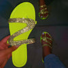 Women Summer Flat Bling Slippers Ladies Crystal Soft Flip Flops Female Outdoor Casual Beach Shoes Woman Slides New Fashion 2020