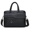 Vintage Men's Business Handbag Shoulder Bag Soft PU Leather Retro Laptop Shoulder Bag Large Capacity Male Handbag File Bag Bolsa