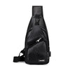 Male Shoulder Bag USB Charging Crossbody Chest Bag For Men Anti Theft Chest Waist Pack Trip Messenger Bags Single Strap Back Bag