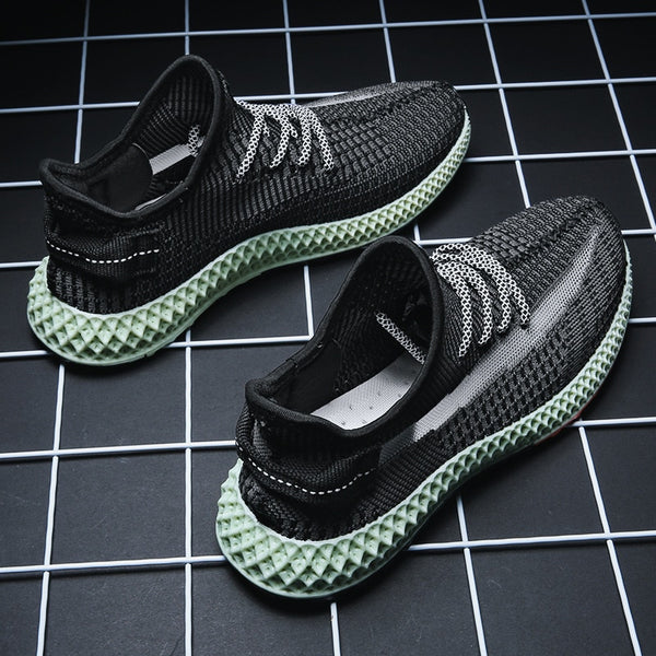 INS hip hop Spring Summer Fashion Fly Weave Sneakers Lighted Breathable Men Casual Shoes Jogging Tenis Masculino Sneaker