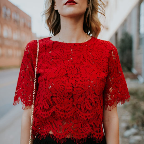 2020 Red Loose Blouse Women Short Sleeve Tops Shirt Casual Lace Tops Shirt Fashion Women Ladies Clothing Tops
