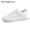 Meotina Platform Shoes Women Natural Genuine Leather Flat Casual Shoes Real Leather Lace Up White Sneakers Ladies Flats Spring