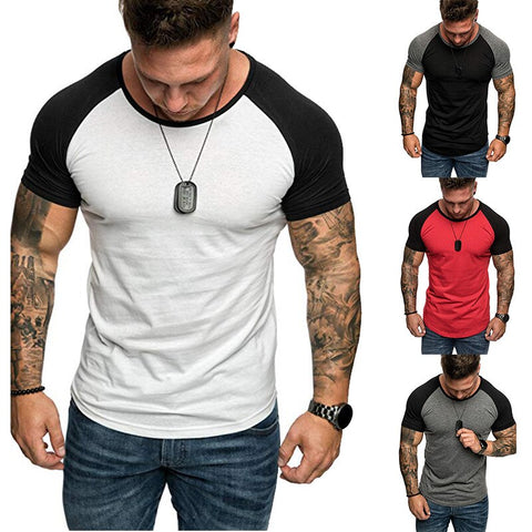 2020 New Fashion Men Short Sleeve Cotton t-shirt Summer Casual Gyms Fitness Bodybuilding T shirt Male Slim Tees Tops Clothing