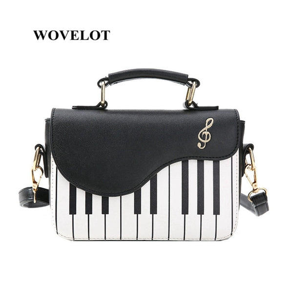 FGGS-3 color Leather Shoulder Bags For Women Messenger Bags Fashion Hit Color Piano Printing Handbag Sweet Style Crossbody Bags