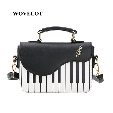 FGGS-3 color Leather Shoulder Bags For Women Messenger Bags Fashion Hit Color Piano Printing Handbag Sweet Style Crossbody Bags